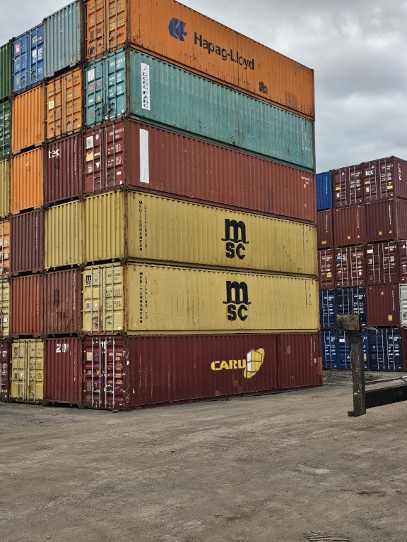 Stack of 40 foot containers