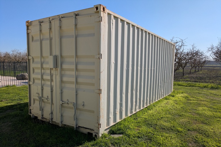 Storage container in the back yard